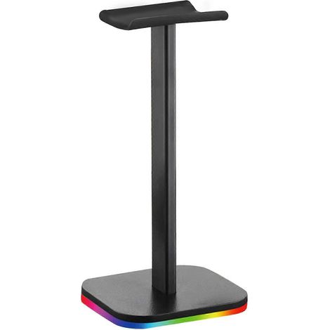 Abnehmbare Wandhalterung für Kopfhörer mit LED-Beleuchtung – Schwarz, 11 x 10 x 19,5 cm