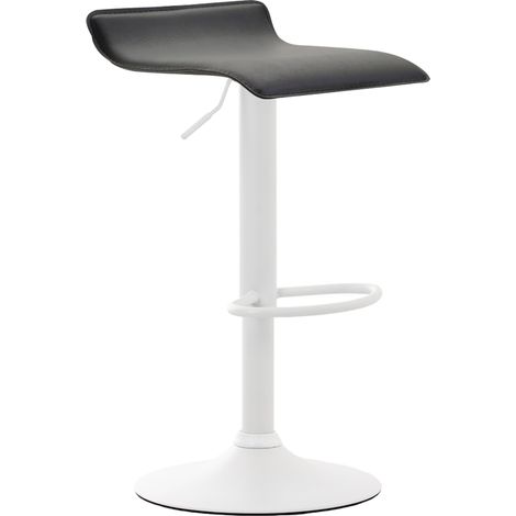 Tabouret de bar Dyn V2 similicuir Noir Blanc (1/3)