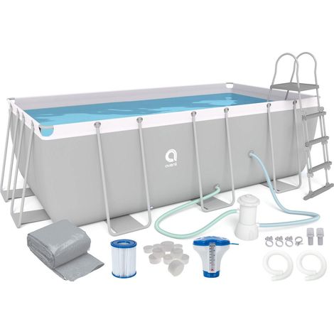 Avenli Jilong rechteckiger Stahlrahmenpool grau 8870L (1/3)