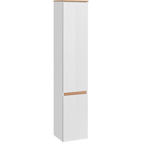 Colonne de salle de bain Shining - 35 x 30 x 176 cm - Grande armoire murale - Livraison gratuite