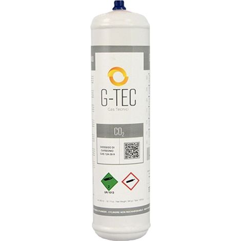 Bombola usa e getta monouso gas Anidride Carbonica CO2 Diossido carbonio 950ml