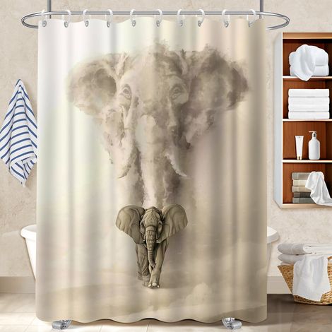 Voile de douche polyester 180x180 Épais rideau imperméable pour offrir à noël ou un anniversaire (1/5)