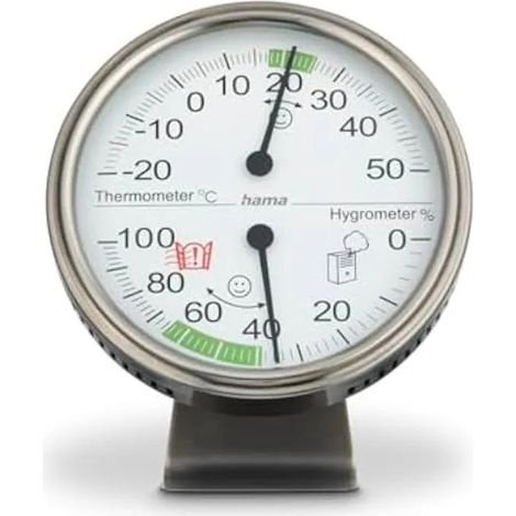 termometro hama tahiti acciaio inox 11 cm analogico