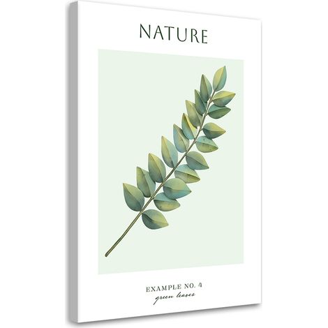 Tableau sur toile Feuilles vertes - Nature 60x90 (1/5)