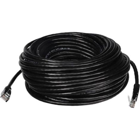 Cavo patch di rete U/UTP CAT6 / 20 m / nero / m-m (1/2)