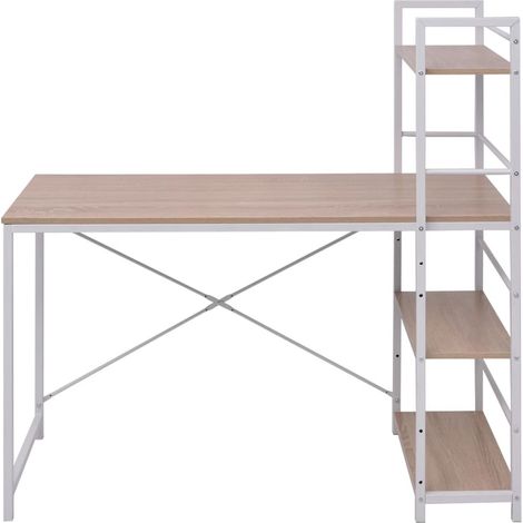 Maison Exclusive - Scrivania con Libreria a 4 Livelli Rovere