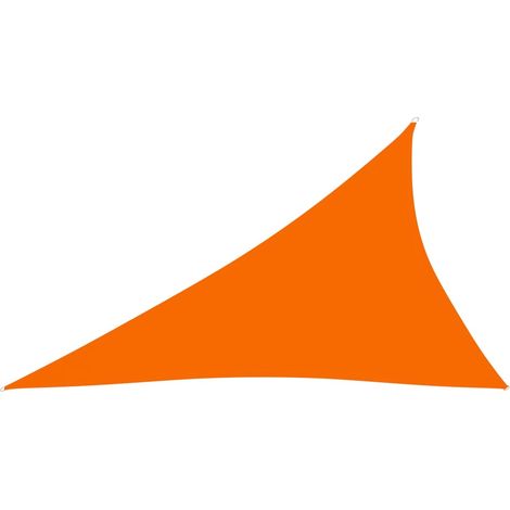 Voile toile d'ombrage parasol tissu oxford triangulaire 4 x 5 x 6,4 m orange