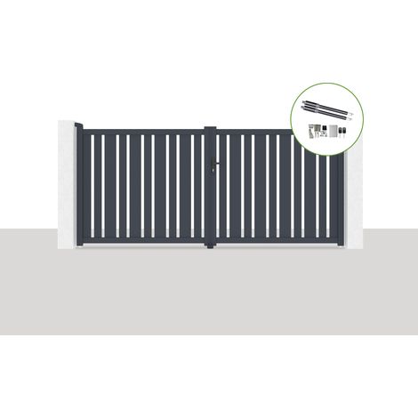 Pack portail battant électrique 350x160cm VEYMONT + Motorisation RANGER B150 (1/5)