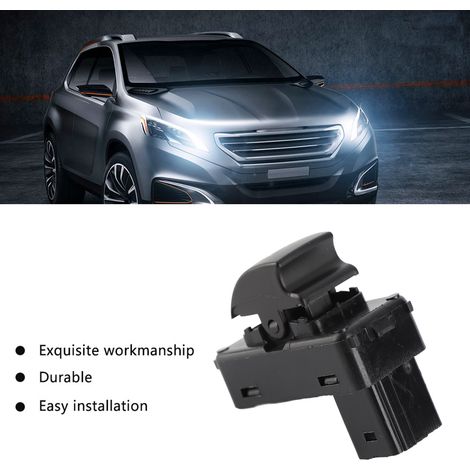 Interrupteur électrique vitre avant pour Citroën C4 et Peugeot 207, modèle 6554.QL, premium noir ABS, contrôle maître (1/5)