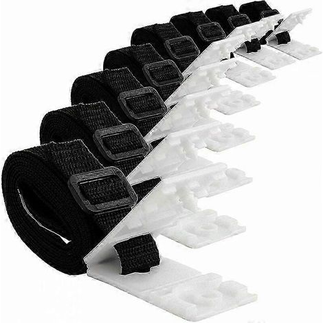 Kit de sangles universelles pour couverture solaire, compatible avec les enrouleurs de piscines solaires enterrées, assure une fixation solide et robuste grâce à ses sangles adhésives en nylon. (1/5)