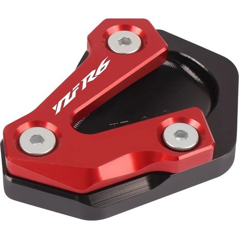 (YZF R6-Rouge) Plaque d'extension de béquille latérale CNC pour moto Yamaha YZF-600 R6 YZFR6 YZF600 YZF-R6 2006-2016 maxpower (1/4)
