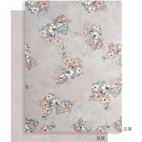 10 Blatt Geschenkpapier, Blumen, Geschenkbox-Geschenkpapier, wasserfeste bedruckte Blumen, Geschenkpapier (grau) (1/4)