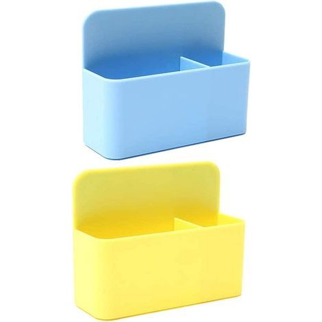 AIDUCHO Soporte magnético para marcadores de 2 piezas, soporte magnético para lápices y marcadores de pizarra blanca, caja de almacenamiento magnética, para refrigerador, escritorio, casillero y otras (1/5)