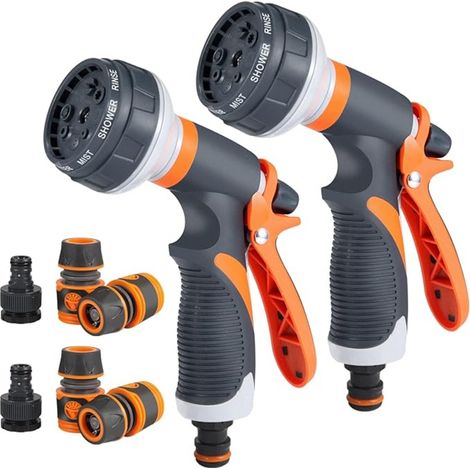 Pistolet d'Arrosage Pistolet Arrosoir Jardin Embout Tuyau d'Arrosage pour Arroser les Plantes ou les Pelouses Nettoyer les Fenêtres Tuyau de 1/2'' (1/5)