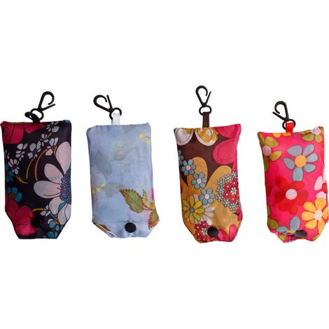 4 sacs à provisions pliables pour fleurs