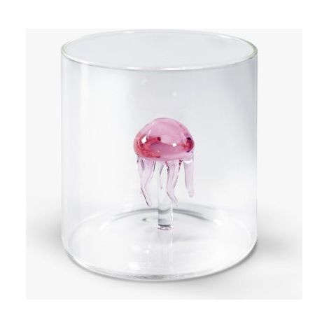WD LifeStyle Bicchiere Vetro Borosilicato Cc 250 ml Decoro Medusa (1/2)