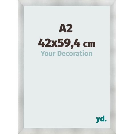 yd. - Cadre photo A2 42x59.4 - Aluminium Brosse - MDF - Pisa (1/5)
