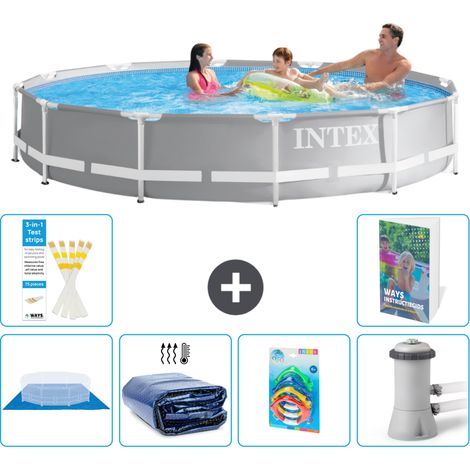 Prism Frame Pool Rund - 366x76 cm - 7-teilig S46