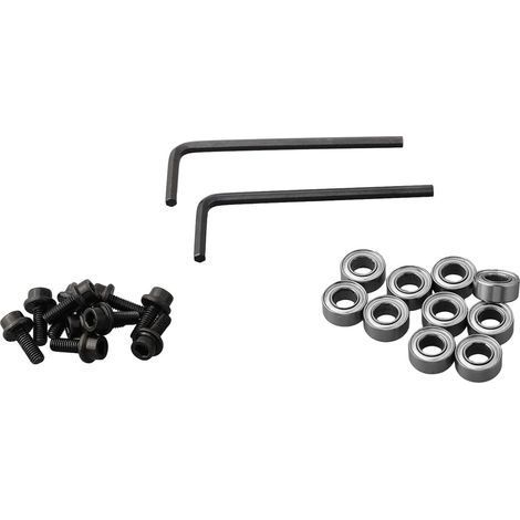 Lot de 10 roulements à billes montés sur le dessus pour fraises de toupie - Roulements en acier avec vis et clé hexagonale - 9,52 mm de diamètre extérieur et 4,96 mm ID - Compatible avec défonceuse (1/5)