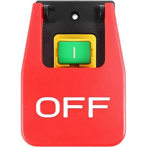 Interrupteur à bouton-poussoir marche/arrêt d'urgence avec couvercle rouge, protection contre les coupures de courant et les sous-tensions, 16 A, électromagnétique (1/5)