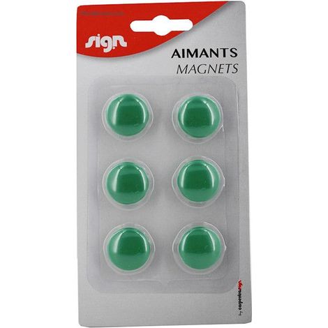 Aimants Ronds - CARPENTRAS SIGN - Lot de 6 - Diamètre 22 mm - Puissants - Coque perboardable