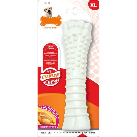 Giocattolo da mordere per cani Nylabone Dura Chew Strutturato Pollo Nylon
