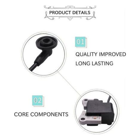 Bobine d'allumage pour débroussailleuse AL-KO BC 4125 – Matériaux haute qualité – Compatible avec TLE43 KASEI 1E40F-E 1E40F-E.3 BC-46 CG-430 (1/4)