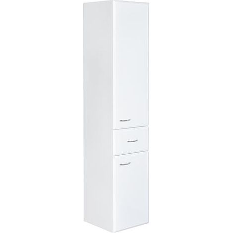 Meuble haut Serie MAC 2 portes 1 tiroir blanc brillant ouverture droit lxHxP 300x1440x320 mm (1/4)