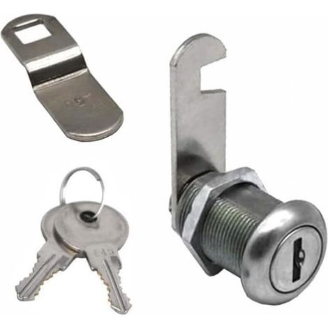 Werkzeugkastenschloss mit Schlüsseln, Möbelzubehör, versetztes Nockenschloss für Schrank, Schublade, Briefkasten, Wohnmobilfach, Schrank (25 mm) (1/5)