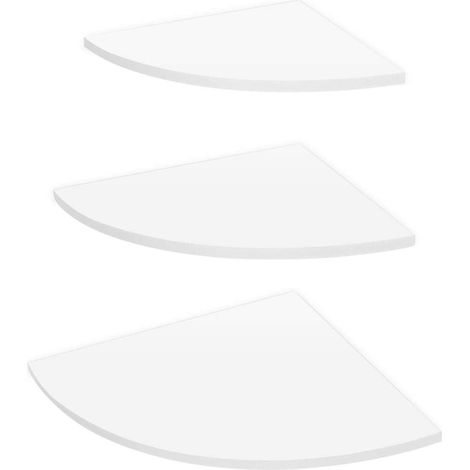 3pcs Corner Wall Shelf White 3 Tier Floating Corner Shelf Wall Shelf (1/5)