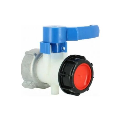 Vanne cuve - écrou S75X6 et sortie S60X6 - compatible Schütz