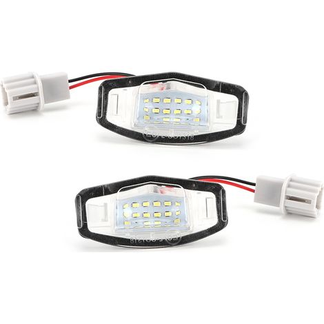 2 Plaques d'immatriculation LED 12-30V pour feux de plaque Civic, ampoules de plaque d'auto (1/5)