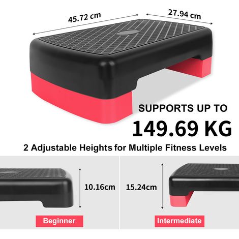 Step aerobica regolabile antiscivolo in PE OKMYHOME (1/2)