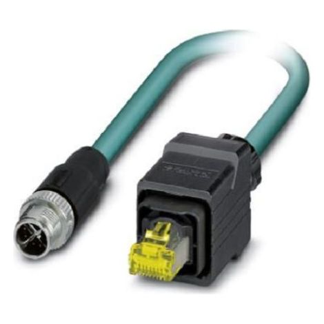 Câble Ethernet catégorie 6a Blindé Phoenix Contact, Bleu, 5m Avec connecteur Droit ( Prix pour 1 )