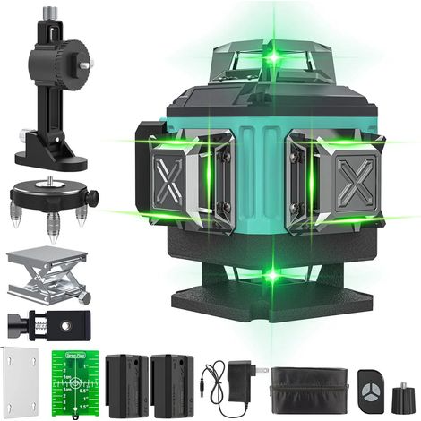Selbstnivellierender 16-Linien Laser Grün 4x360° mit Zubehör-Set (1/5)