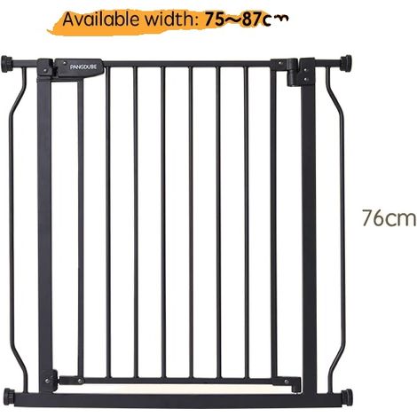 Barrera de seguridad para bebés, ancho ajustable de 75 a 147 cm, instalación sin tornillos. (1/2)