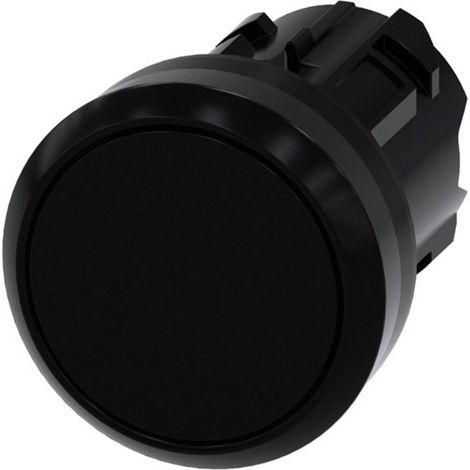 Siemens 3SU10000AA100AA0 3SU1000-0AA10-0AA0 Interuttore a pressione Piatto, Anello frontale in plastica Nero 1 pz.
