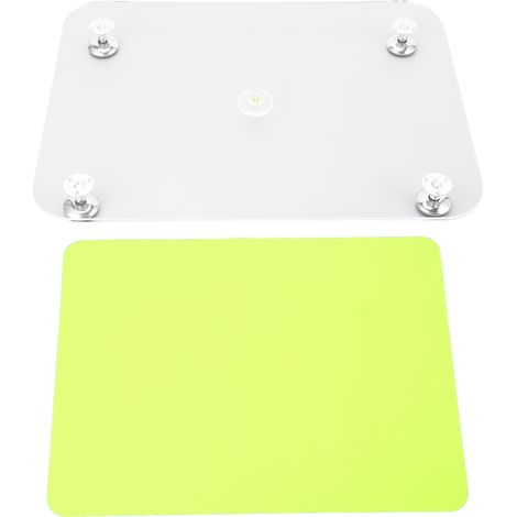 Plaque de nivellement en résine réglable avec tapis silicone vert, outil de coulée acrylique pour peinture (1/5)