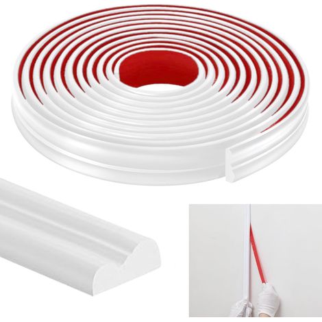 Moulures Décoratives Autocollantes, Moulure Murale et Cimaise en TPE, Bandes Décoratives Murale Autocollantes pour Murs, Armoires, Portes, Cadres Photo, Décoration Murale (2,3 cm x 3 m) (1/5)