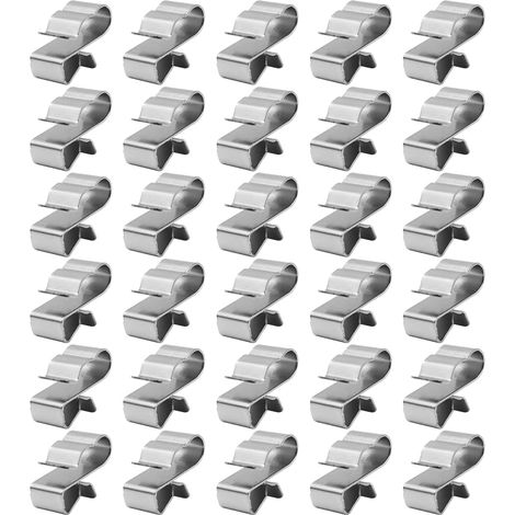 Lot de 30 Clips de cble en Acier Inoxydable pour Panneau Solaire - 4 carrés 2 Lignes (1/5)