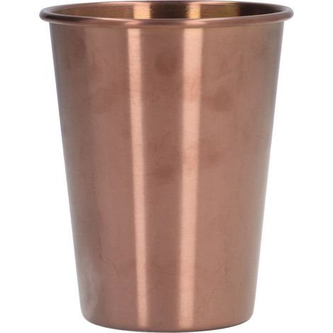 Verre industriel 350 ml avec couvercle, style nordique, anti-choc, pour bière, jus, gobelet monocouche, couleur or rose (1/5)