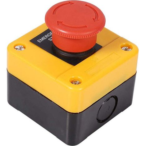 Bouton-poussoir d'arrêt d'urgence - Bouton-poussoir d'arrêt d'urgence champignon rouge 22 mm 660 V 10 A avec tournevis cruciforme (1/5)