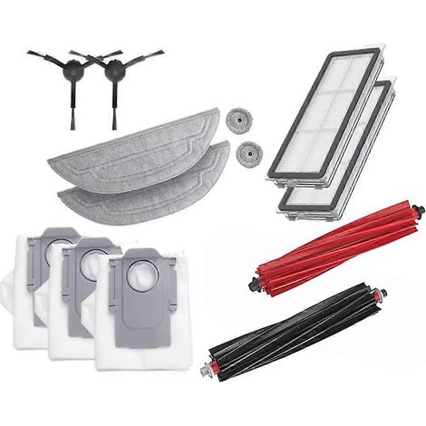 Filtre pour aspirateur brosse pour aspirateur Filtre de brosse pour aspirateur filtre pour aspirateur Main Side Brosse HEPA Filtre Serpillière Cloth Sac à poussière Lot pour Roborock S8 MaxV Ultra Asp (1/5)