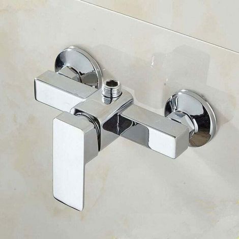 Mitigeur De Douche - Laiton Massif - Finition Chromée - Entrée Sortie 1/2 Pouces - Distance Entre Raccords 150 Mm - Anti-Goutte - 1 Pièce (1/4)