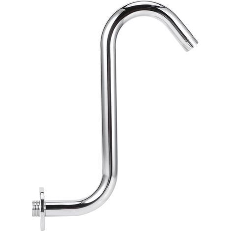 Support de bras de douche à col de cygne en acier inoxydable galvanisé en forme de S Accessoires de salle de bain 26 cm (1/4)