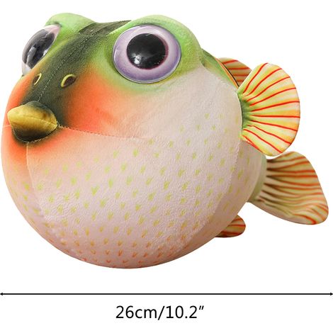 Peluche Poisson-globe Mignonne, Jouet en Peluche Douce et Moelleuse, Coussin Décoratif pour Canapé, Chambre, Cadeau (1/5)