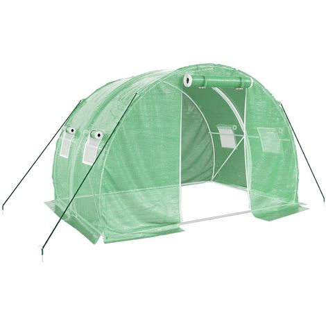Serra tenda riparo piante fiori ortaggi con struttura in acciaio 6 m² 3 x 2 x 2 m verde 020044610