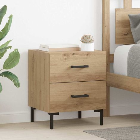 Nachttisch 2 pcs Artisan-Eiche 40 x 35 x 47,5 cm Holzwerkstoff