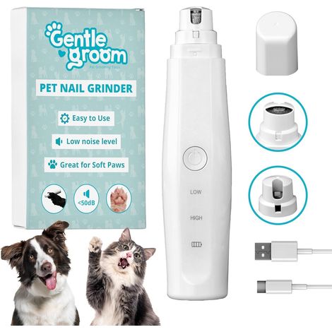 Coupe-ongles électrique pour chiens, modèle 2026, 2 vitesses, rechargeable, silencieux.-AquaForge (1/5)