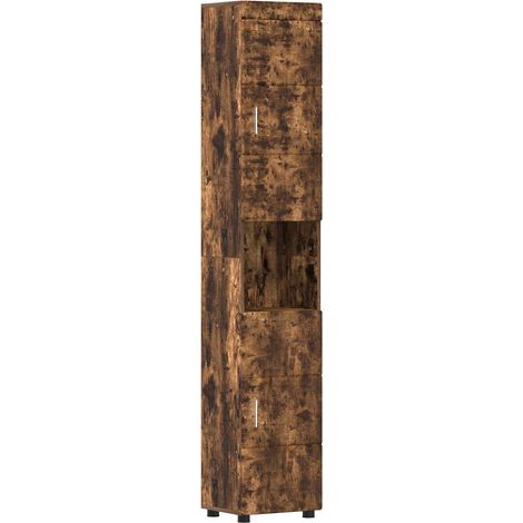 Juego de Muebles de Baño TULUM Roble ahumado 37 x 31,5 x 203 cm vidaXL